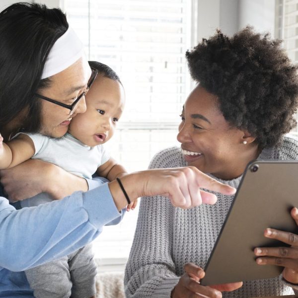 Family together at home before a dependant visa application