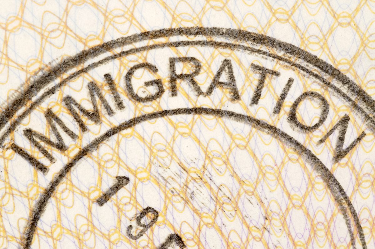 Passport with immigration stamps, applying for a South African police clearance from abroad