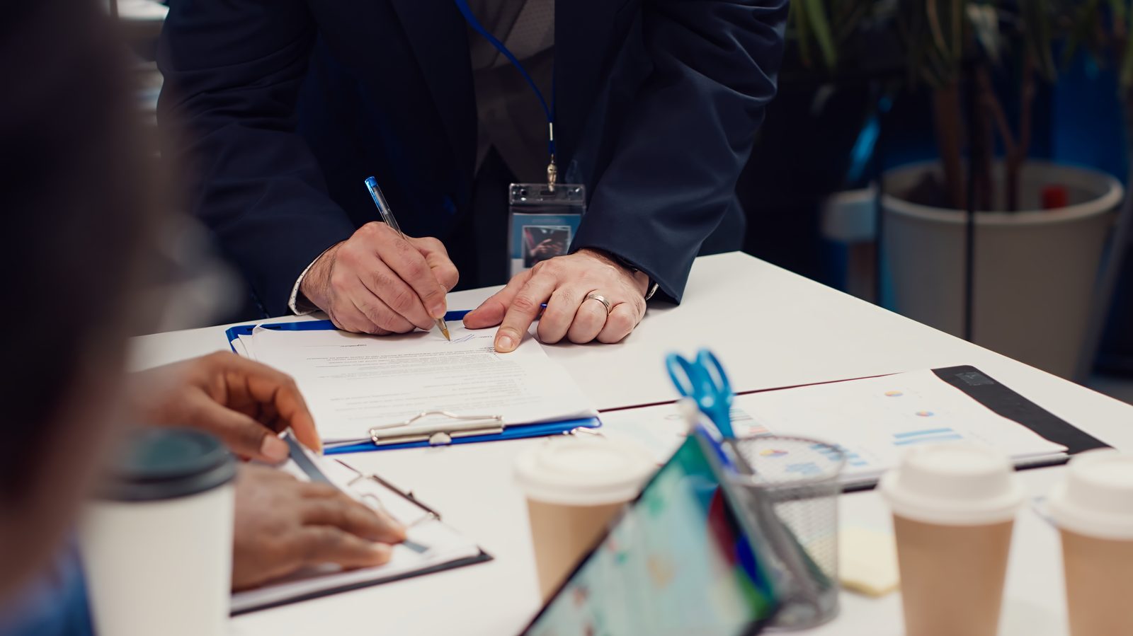 Signing an employment contract for a job in the Gulf